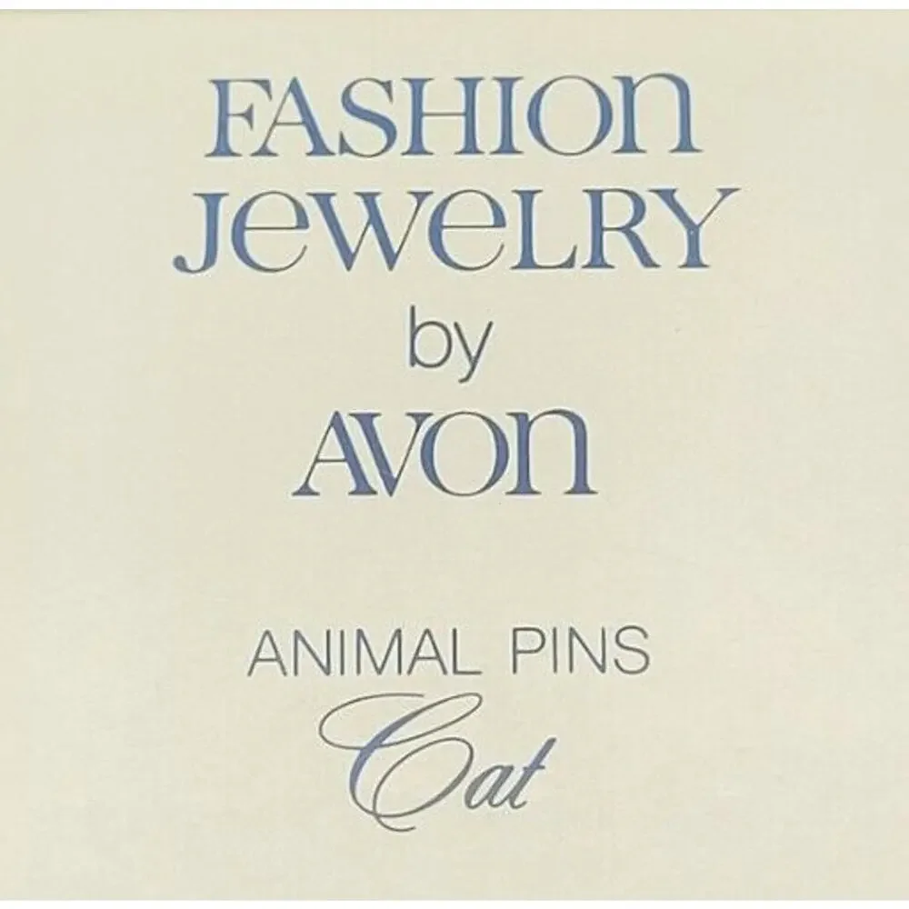 Vintage 1980 CAT PIN Gold Tone Avon 1